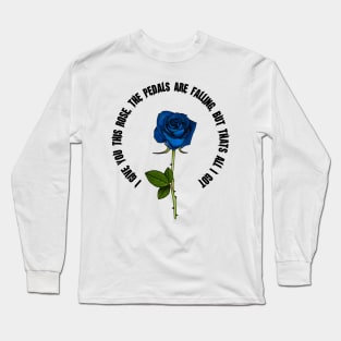 Roses Blue, white Long Sleeve T-Shirt